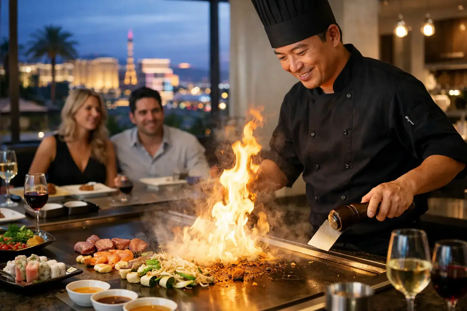 Teppanyaki Party Chef Las Vegas at Home