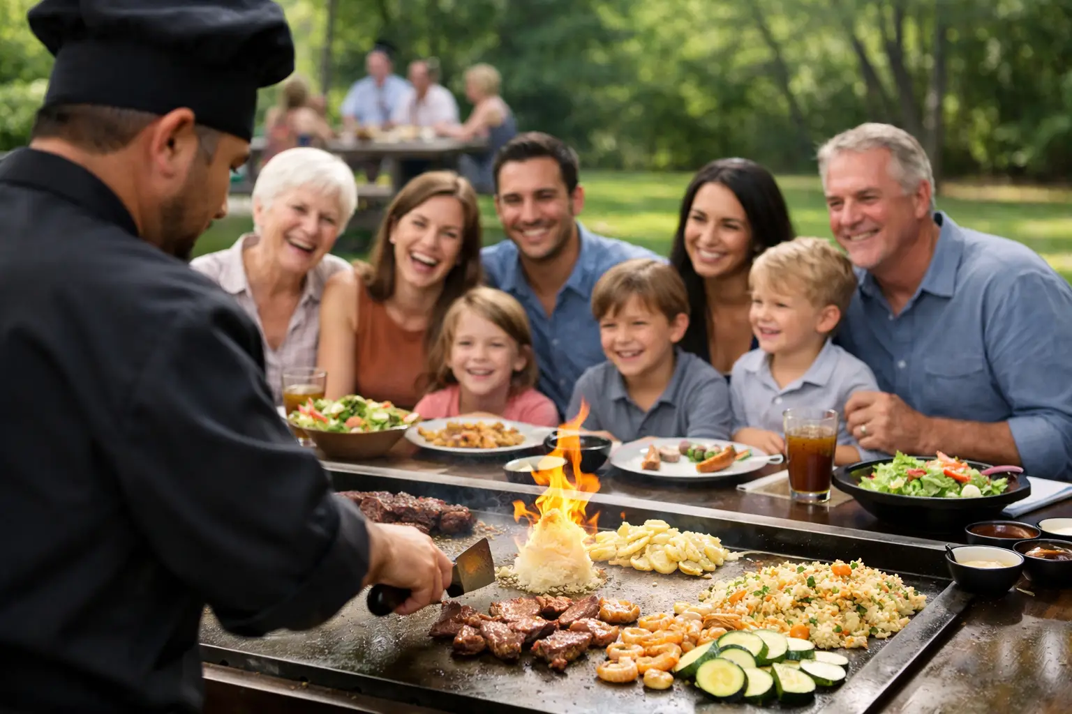 Family Reunion Hibachi Catering for Every Generation